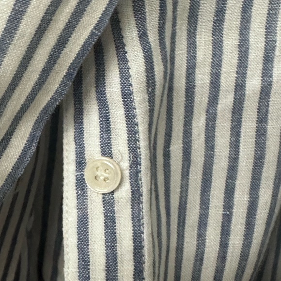 Frame Button Down Linen Short sleeve Shirtdress | Medium - Picture 4 of 6